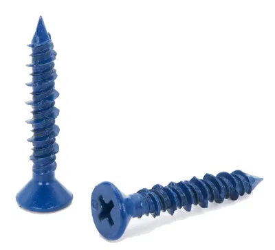 Blue Flat Phillips Concrete Screws Diamond Point Screw Anchor